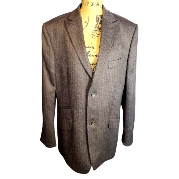 Ted Baker London Mens Tweed Herringbone Pattern Wool Blend Sports Coat (44) - Picture 1 of 12